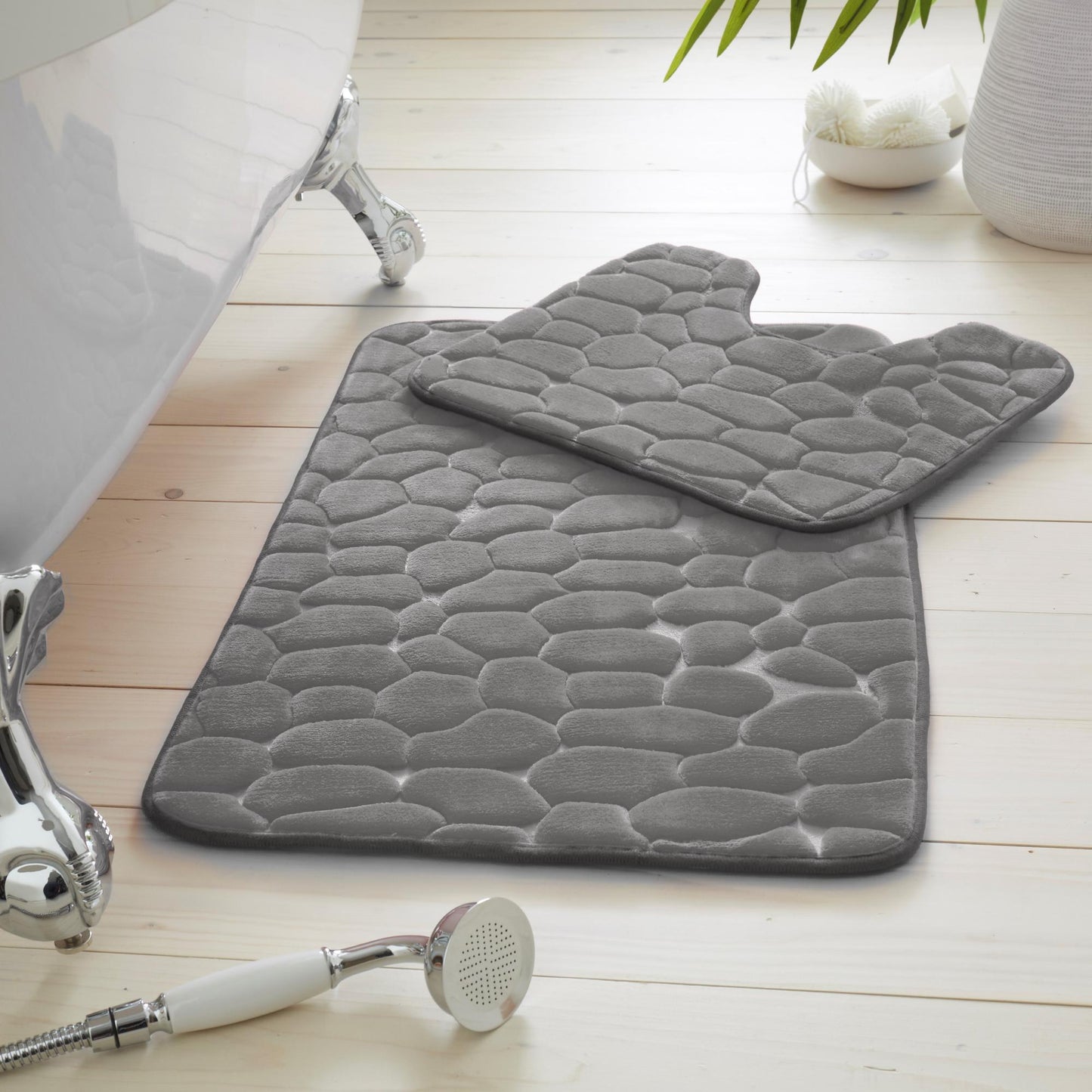 2PC PEBBLE MEMORY BATH SET