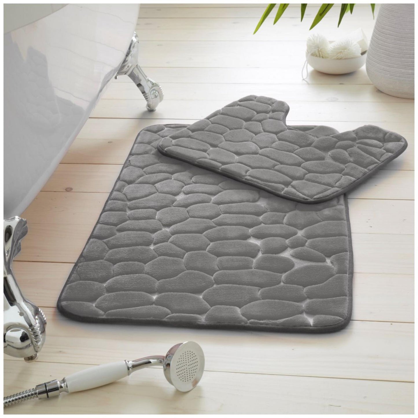 2PC PEBBLE MEMORY BATH SET