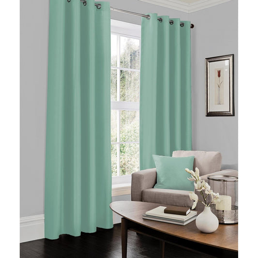 Faux Silk Eyelet Curtains