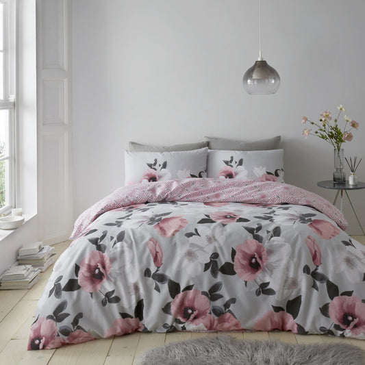 3D Digital Poppy Printed Duvet Set