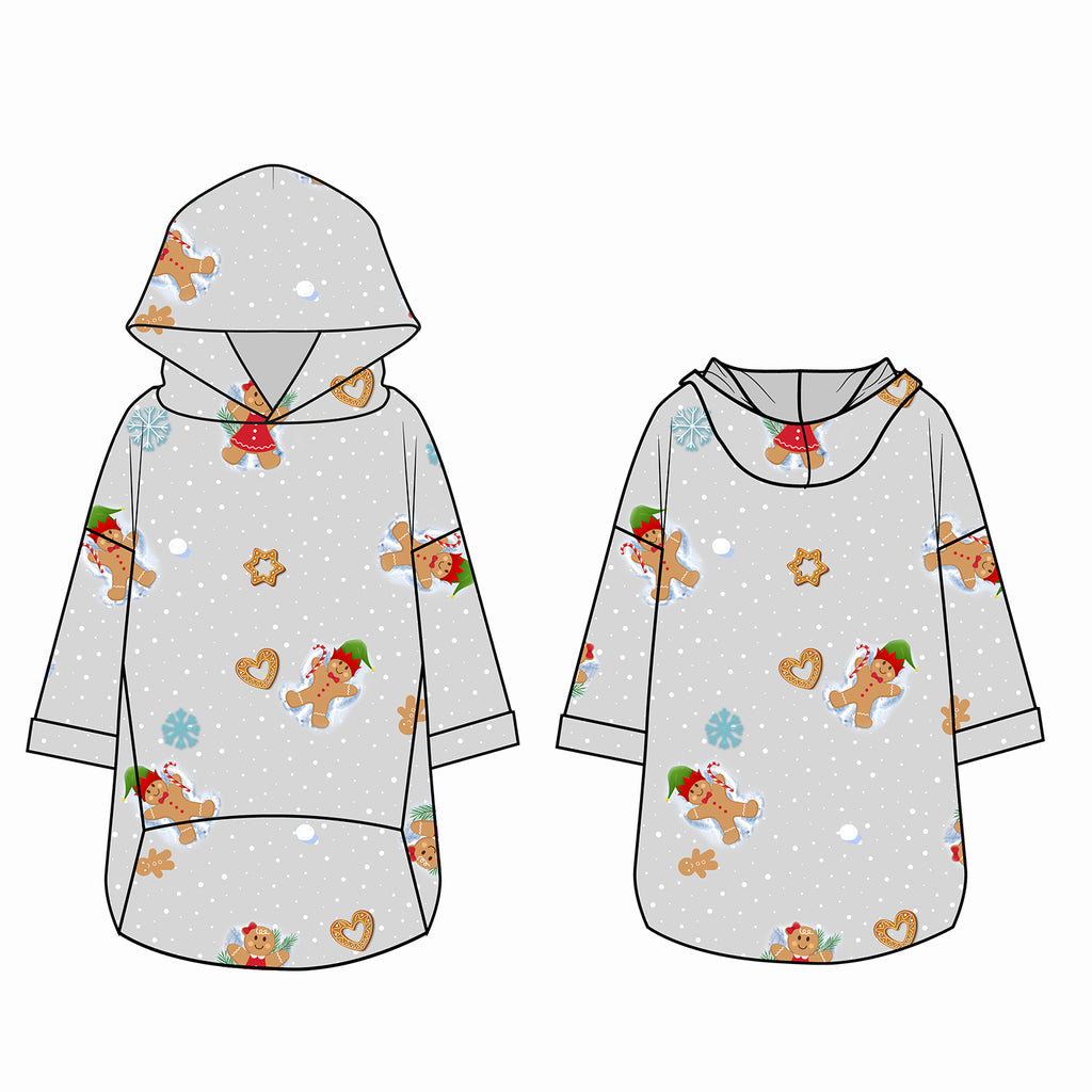 Xmas Hoodie - Ginger Bread Sweet Dreams-Grey