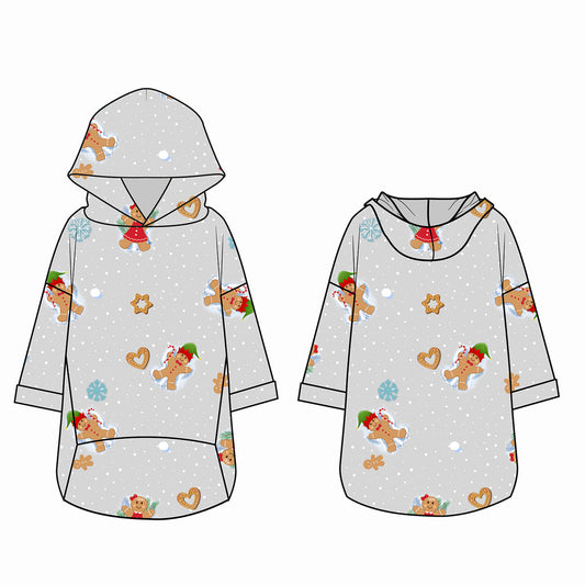 Xmas Hoodie - Ginger Bread Sweet Dreams-Grey