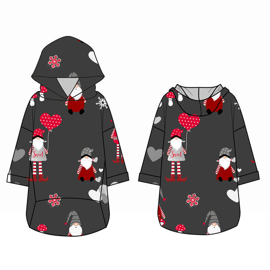 Xmas Hoodie - Gnome Sweet Gnome-Charcoal