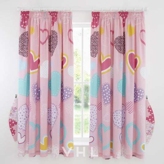 Kids Range Curtains Hearts