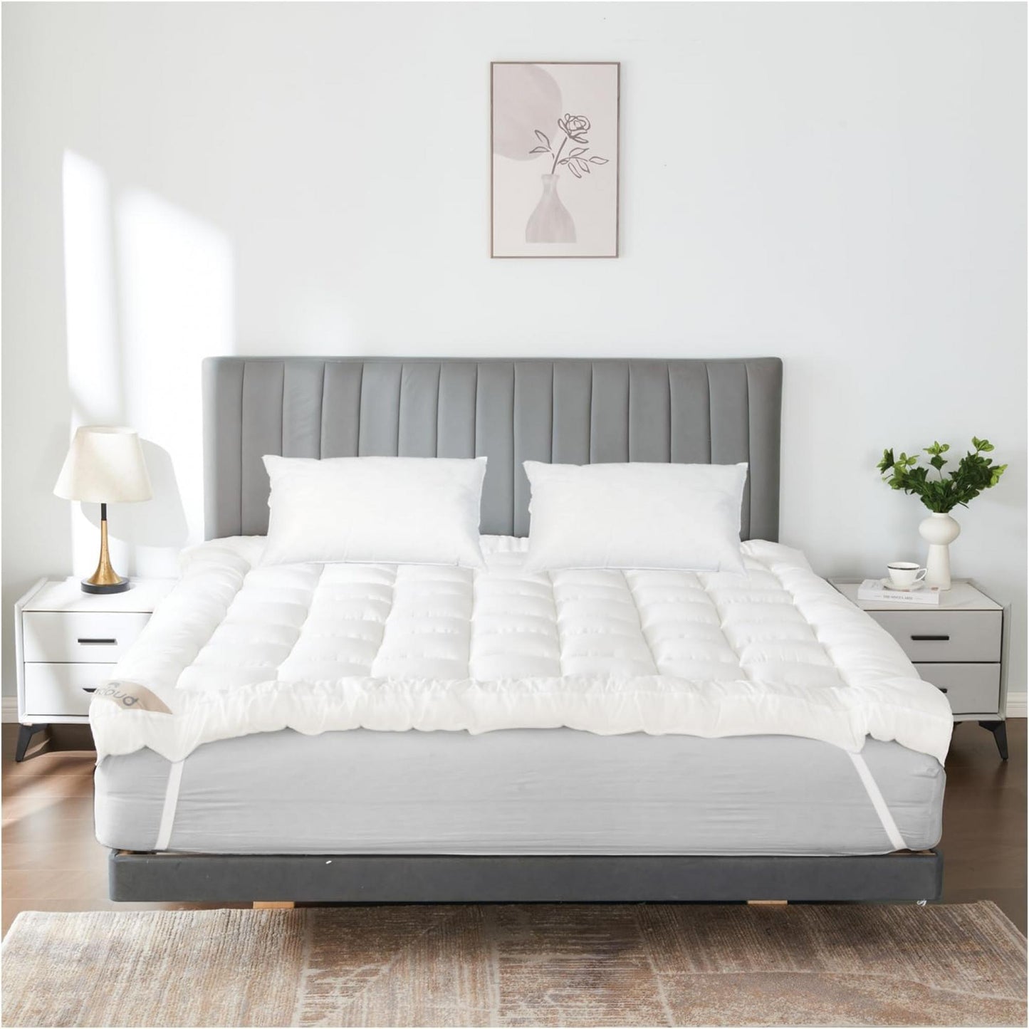 ROYALE MATTRESS TOPPER 10CM WHITE