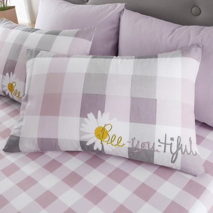 Sunny Gingham Check Printed Duvet Set