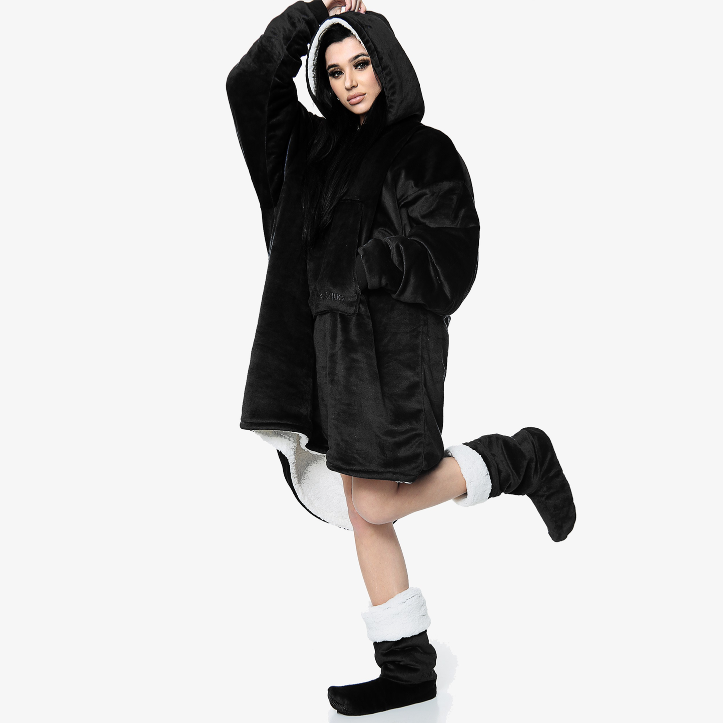 OVERSIZED UNISEX HUGG & SNUGG HOODIE - CHARCOAL