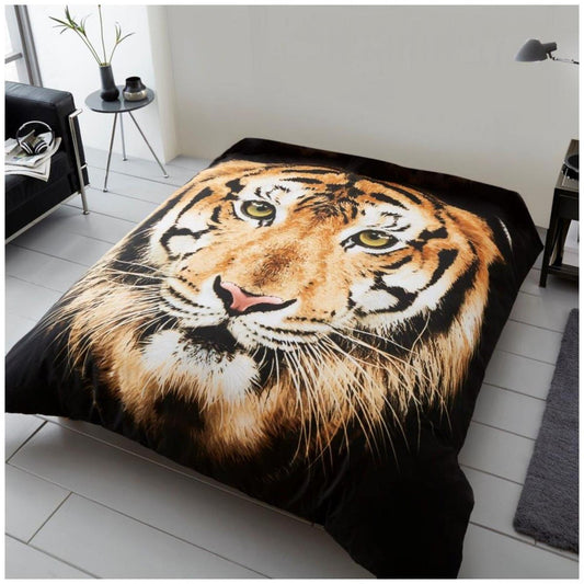 3D PRINTED THROW TIGER FACE BROWN